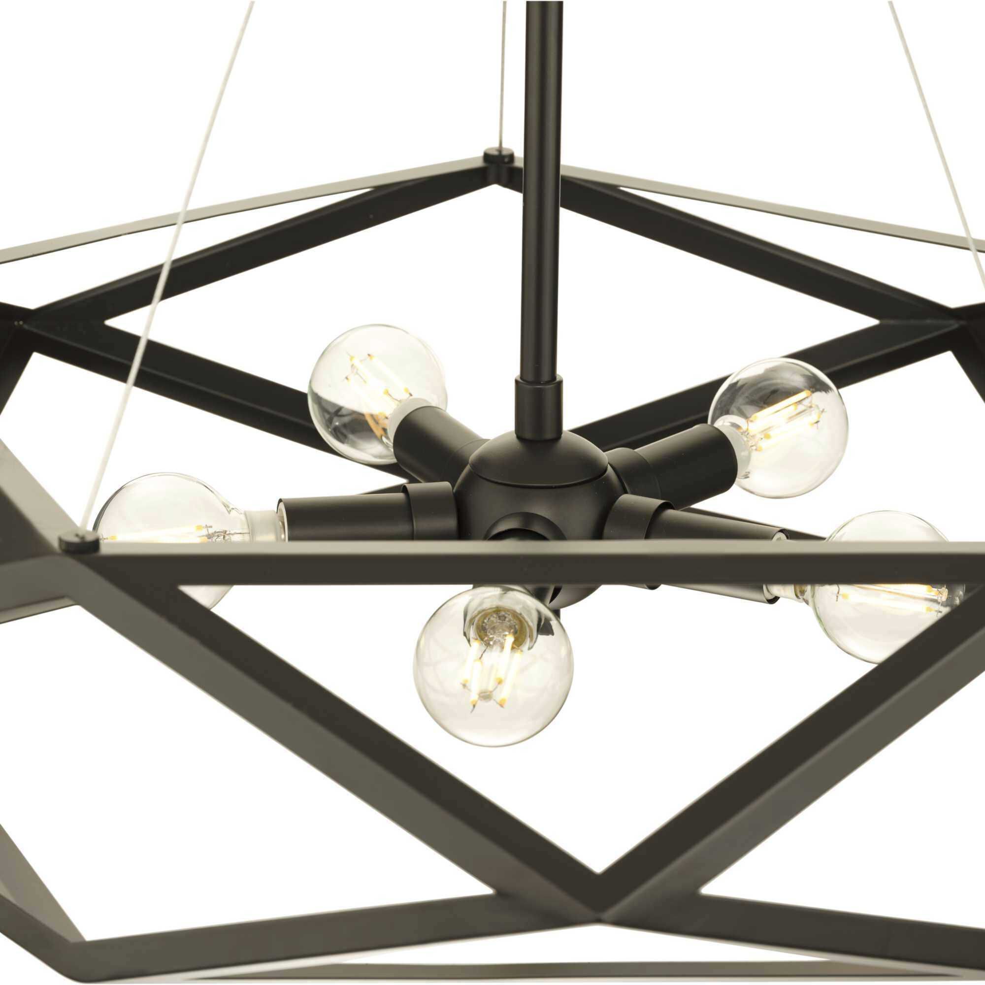 Saucedo 5 Light 24.5 inch Architectural Bronze Pendant Ceiling Light, Design Series