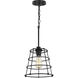 Chambers 1 Light 10 inch Matte Black Mini-Pendant Ceiling Light