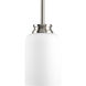 Orbitz 1 Light 4 inch Brushed Nickel Mini-Pendant Ceiling Light