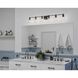 Adley 6 Light 49 inch Matte Black Bath Vanity Wall Light