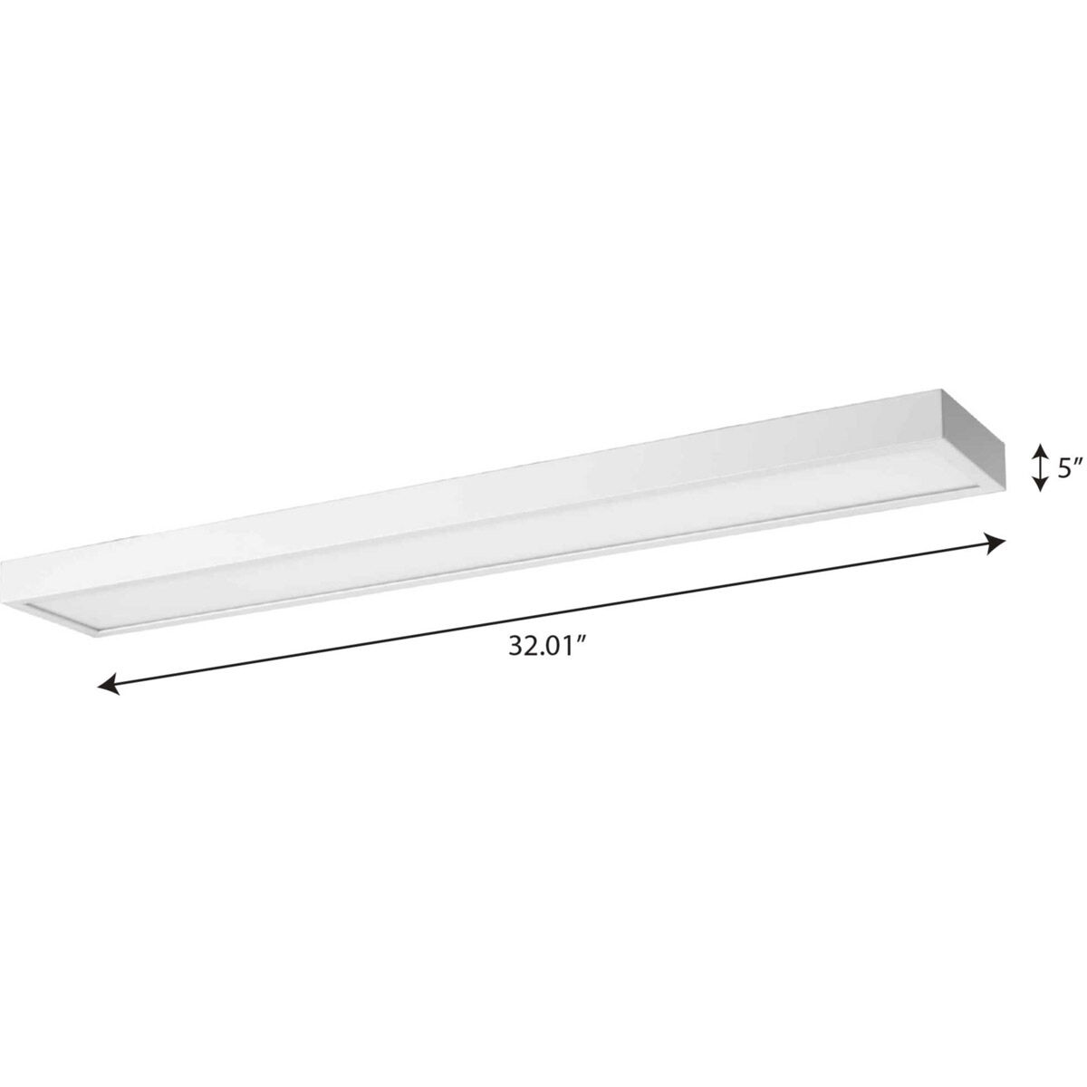 Everlume LED 32.01 inch Satin White Linear Bath Vanity Wall Light in Matte White, Progress LED