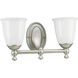 Victorian 2 Light 17 inch Pearl Nickel Bath Vanity Wall Light