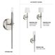 Elara 1 Light 4 inch Brushed Nickel Wall Bracket Wall Light