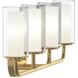 Mack 4 Light 31.5 inch Brushed Gold Vanity Light Wall Light