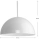 Perimeter 1 Light 15.75 inch White Pendant Ceiling Light