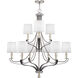 Nealy 9 Light 36 inch Brushed Nickel Chandelier Ceiling Light