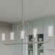 Mack 5 Light 46 inch Brushed Nickel Linear Chandelier Ceiling Light