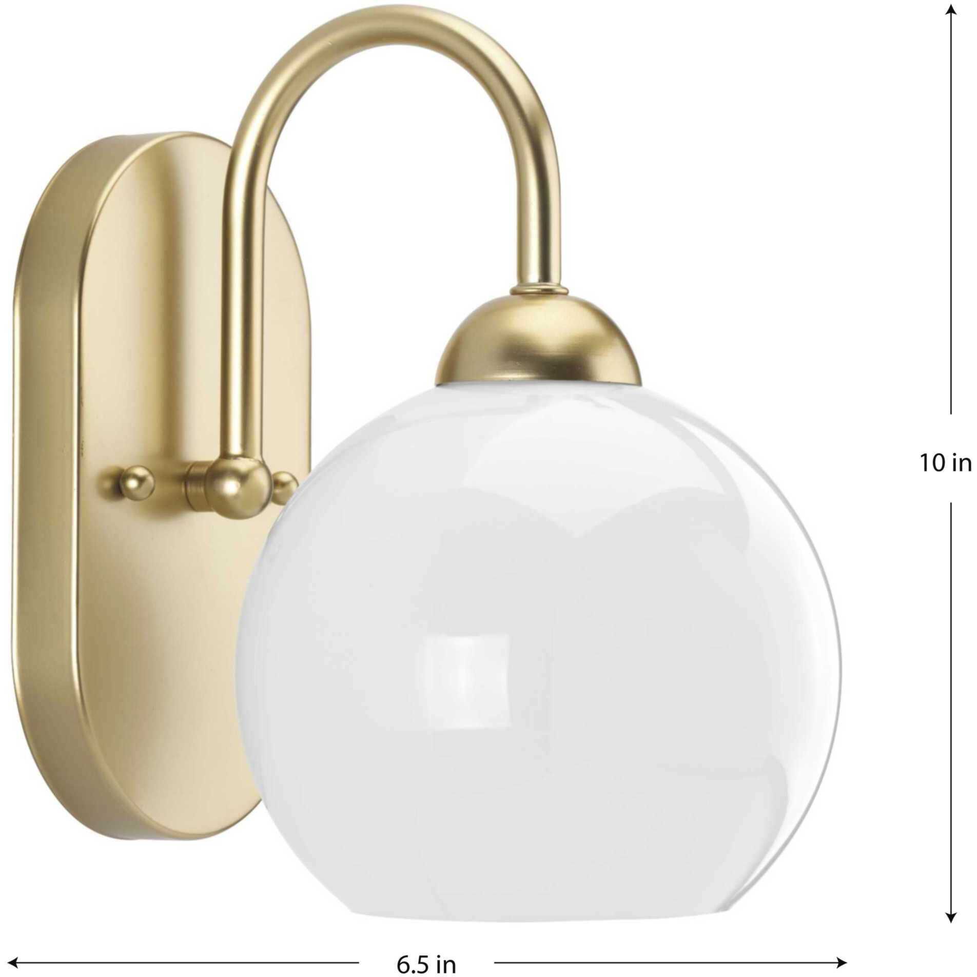 Carisa 1 Light 7 inch Vintage Gold Bath Vanity Wall Light