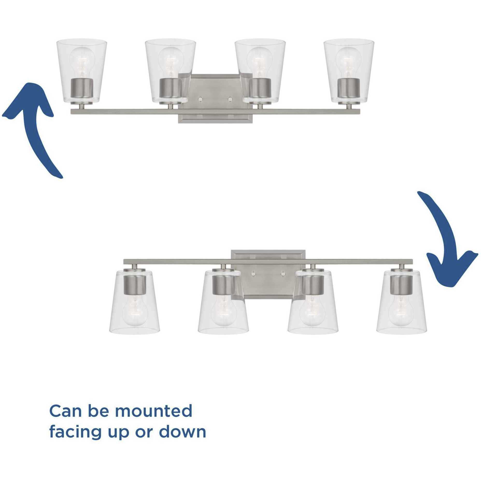 Vertex 4 Light 29 inch Brushed Nickel Bath Light Wall Light