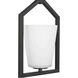Vertex 1 Light 5 inch Matte Black Semi-Flush Mount Ceiling Light