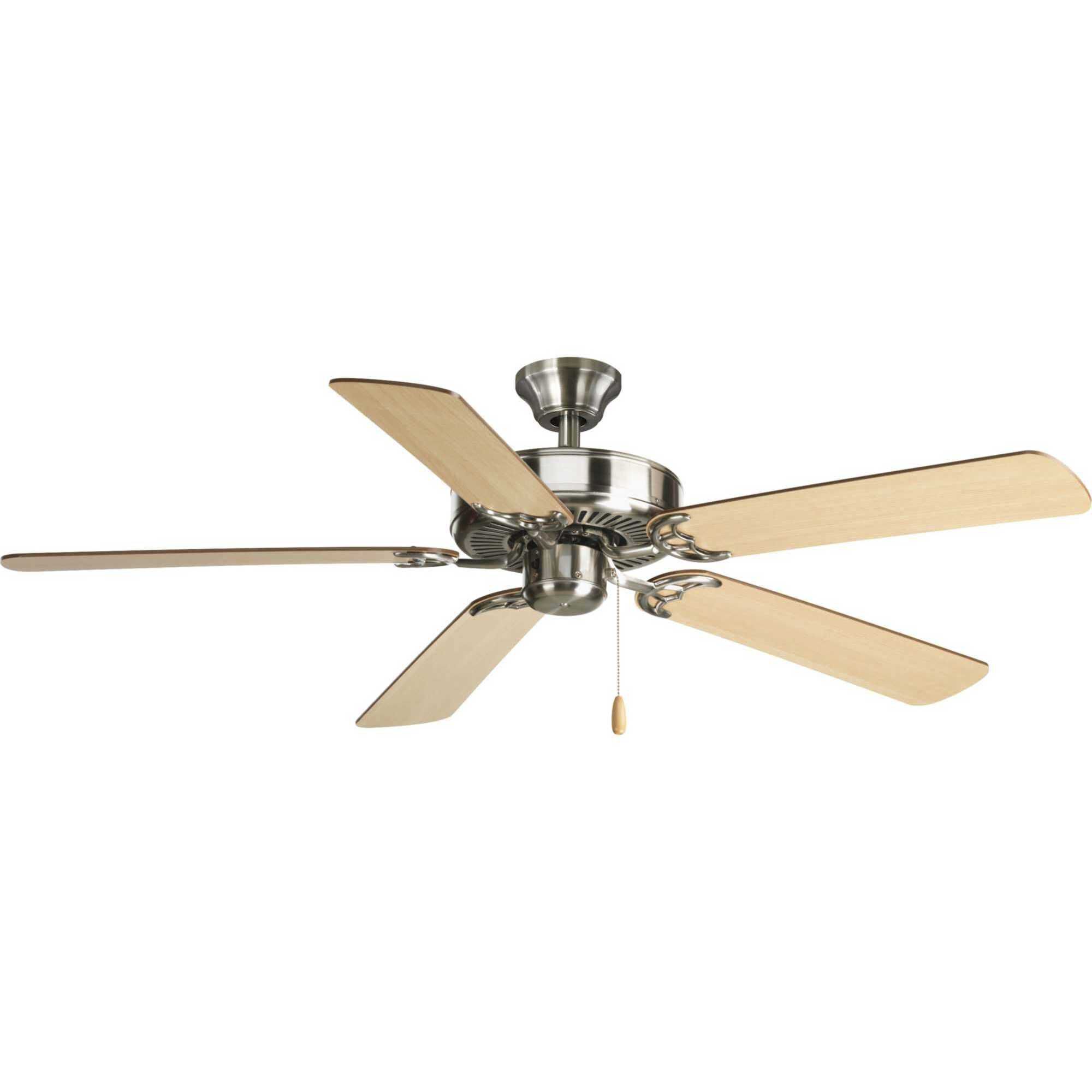 AirPro 52 inch Brushed Nickel with Cherry/Natural Cherry Blades Ceiling Fan