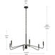 Pilar 6 Light 40 inch Matte Black Chandelier Ceiling Light