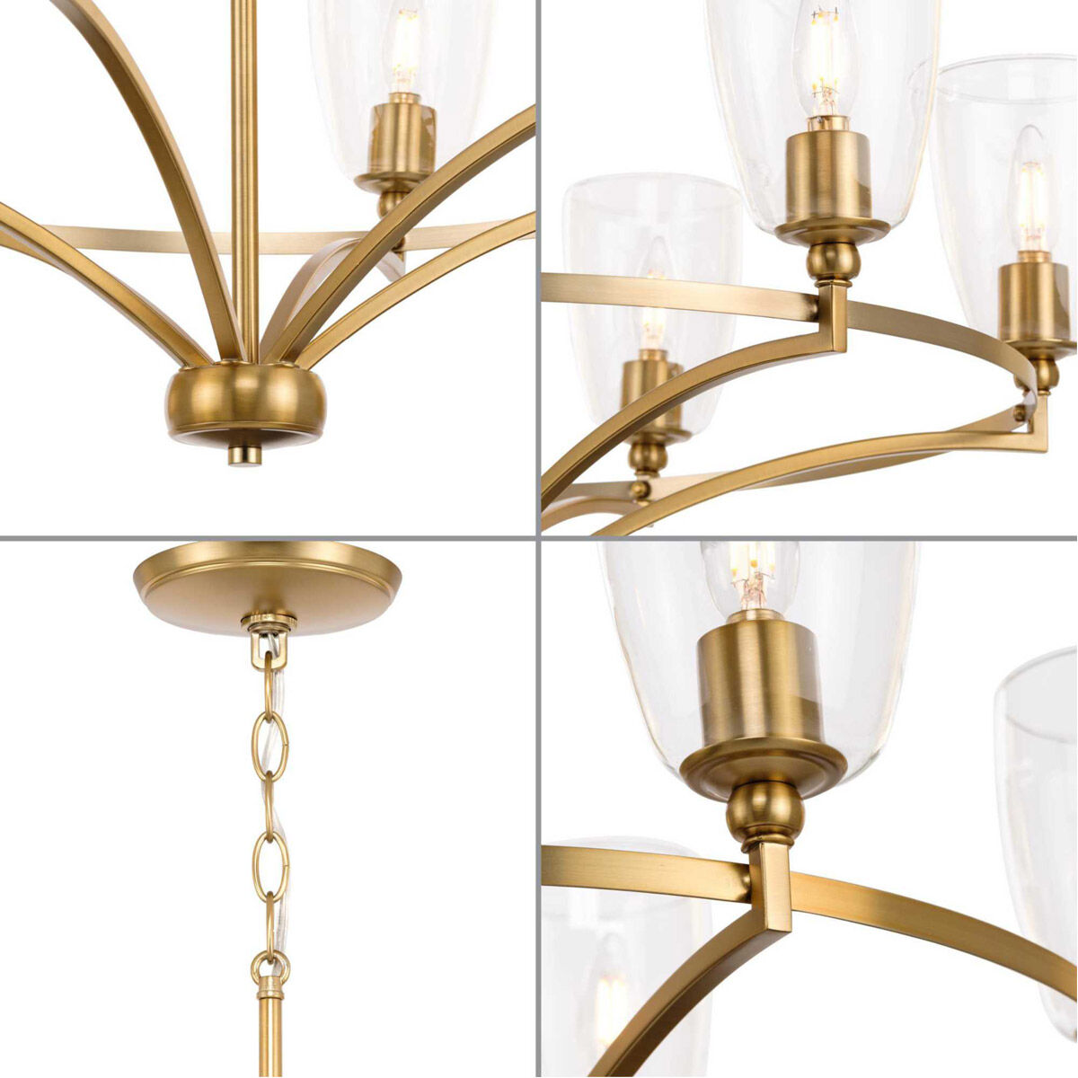 Parkhurst 6 Light 30 inch Brushed Bronze Chandelier Ceiling Light