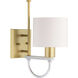 Rigsby 1 Light 6 inch Vintage Gold Wall Bracket Wall Light, Design Series