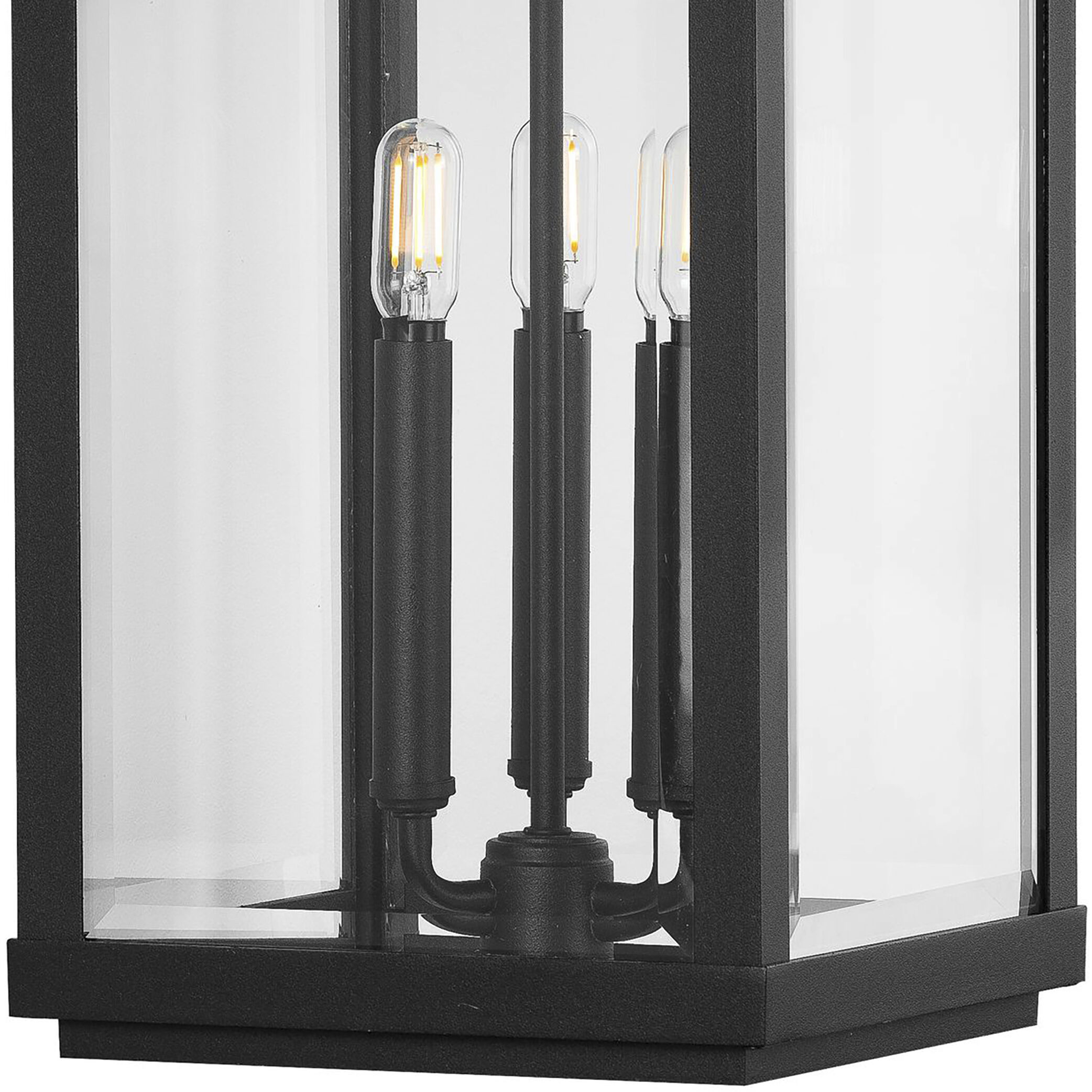 Gibbes Street 3 Light 31 inch Textured Black Outdoor Wall Lantern, Large, Design Series