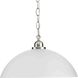 Classic Dome 1 Light 15 inch Brushed Nickel Pendant Ceiling Light