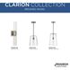 Clarion 1 Light 9 inch Brushed Nickel Pendant Ceiling Light, Small