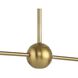 Trimble 2 Light 44 inch Brushed Bronze Linear Chandelier Ceiling Light, Design Series