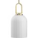 Stanza 1 Light 10.25 inch Brushed Gold Pendant Ceiling Light