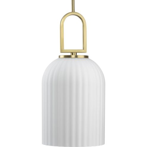 Stanza 1 Light 10.25 inch Brushed Gold Pendant Ceiling Light