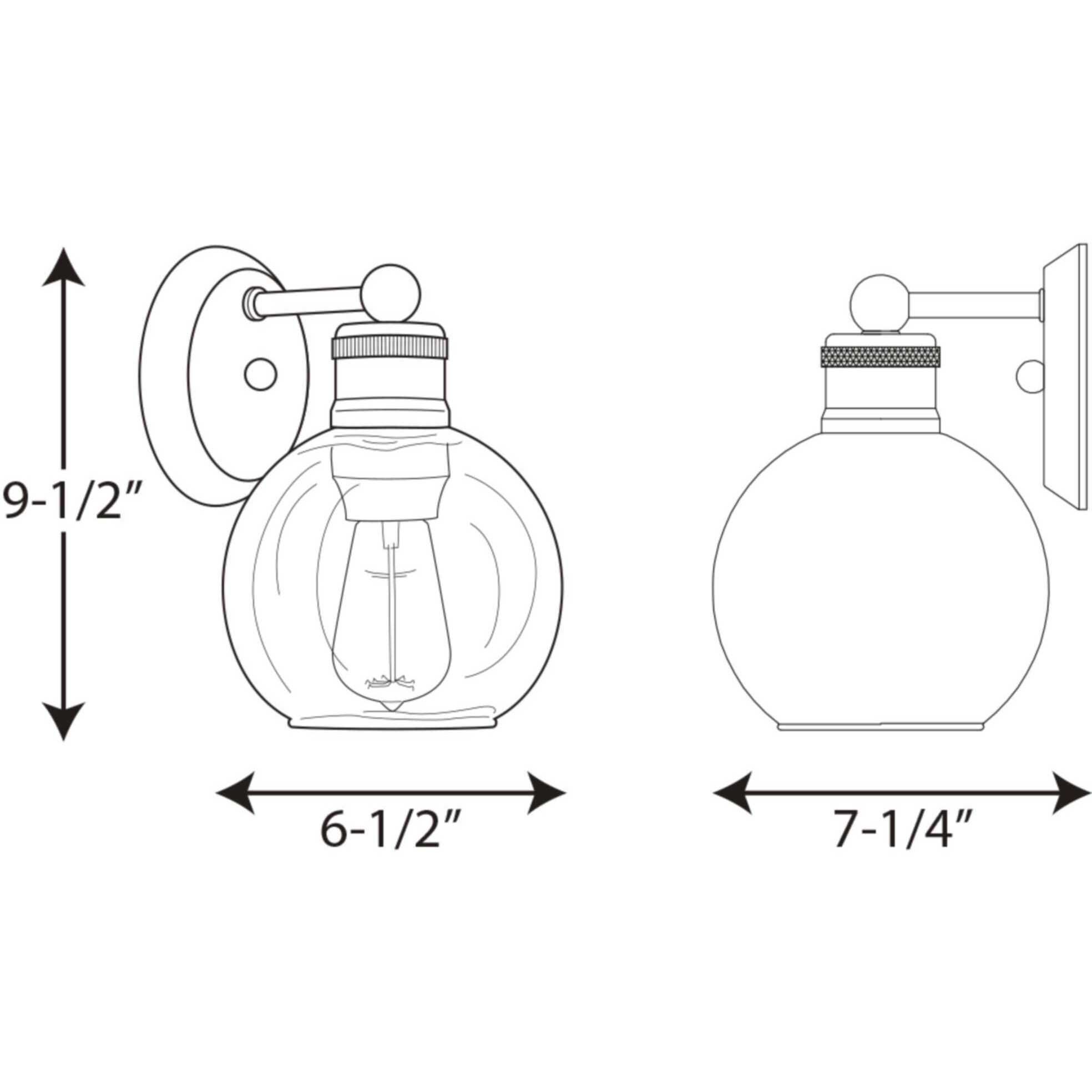 Hansford 1 Light 7 inch Polished Nickel Bath Vanity Wall Light