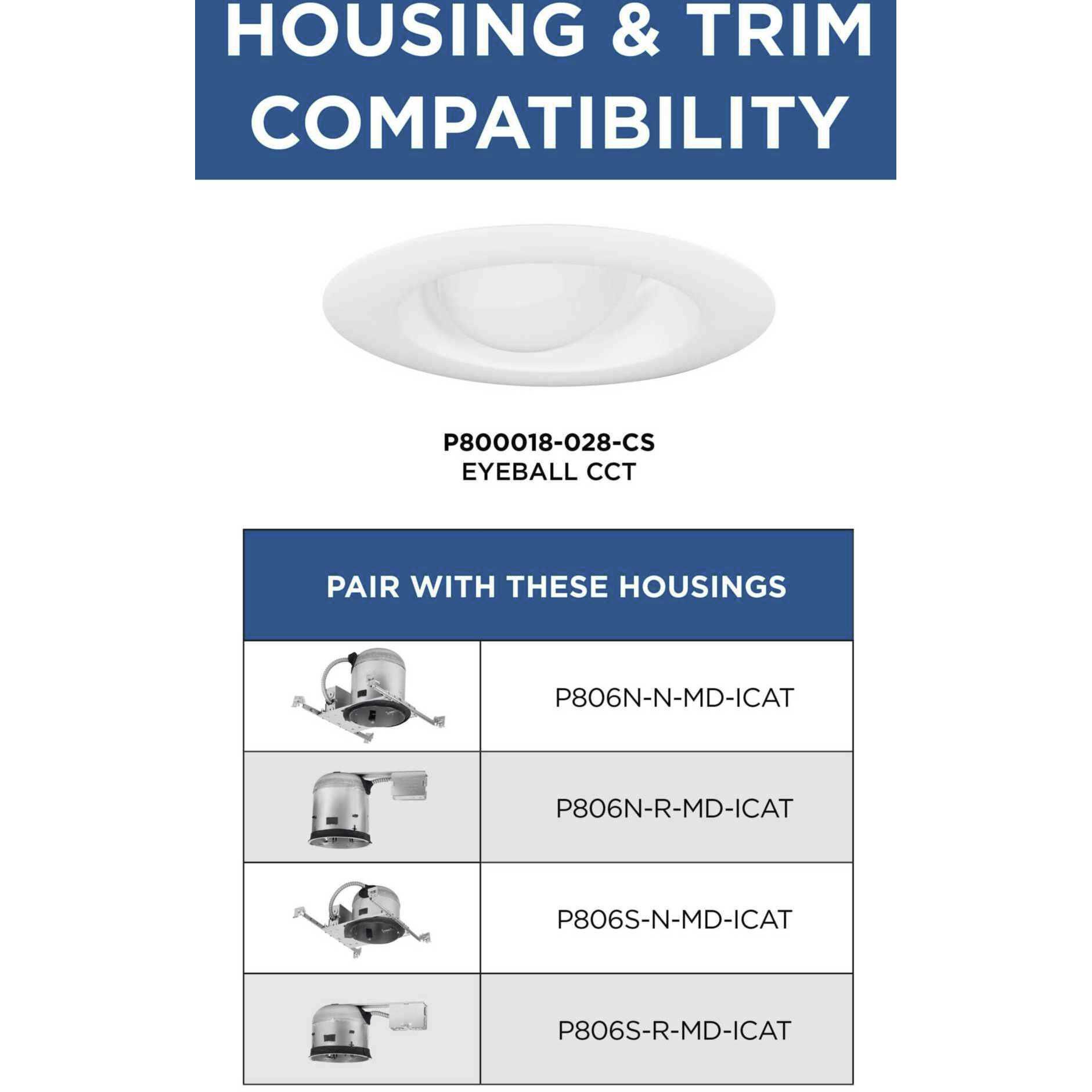 Intrinsic Satin White Recessed Trim, Progress LED