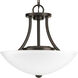 Gather LED LED 12.88 inch Antique Bronze Semi-Flush Mount Convertible Ceiling Light, Progress LED
