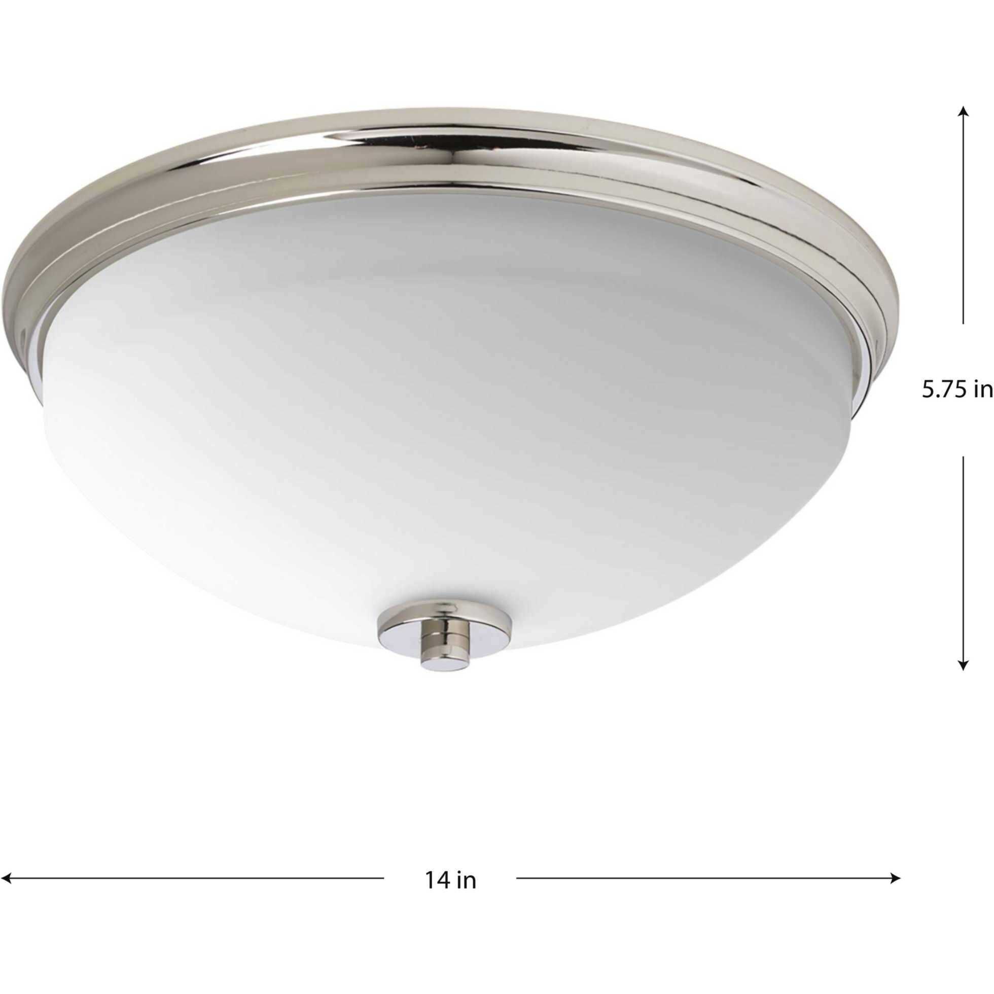 Replay 2 Light 14 inch Polished Nickel Flush Mount Ceiling Light