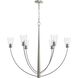 Jheni 6 Light 36 inch Brushed Nickel Chandelier Ceiling Light