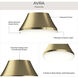 Avra 2 Light 11 inch Brushed Gold Flush Mount Ceiling Light