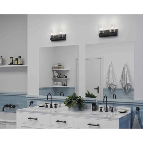 Goodwin 2 Light 12.87 inch Matte Black Vanity Light Wall Light