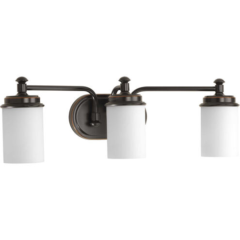 Glide 3 Light 24 inch Rubbed Bronze Bath Vanity Wall Light, Design Series