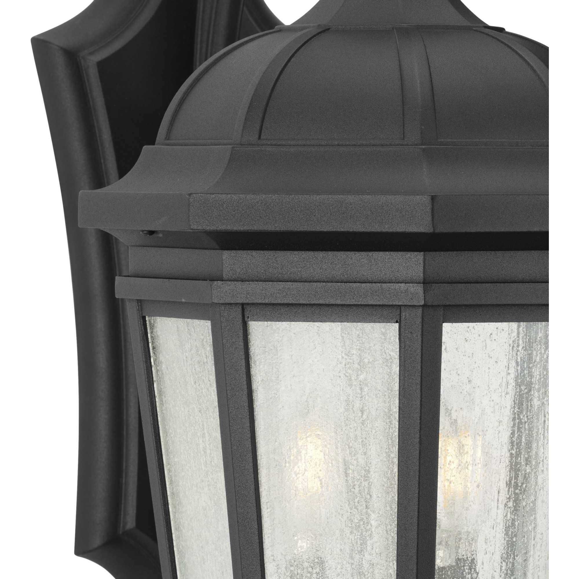 Verdae 1 Light 18 inch Textured Black Outdoor Wall Lantern, Medium, Design Series