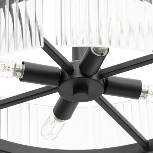 Seville 4 Light 17.87 inch Matte Black Convertible Pendant Ceiling Light, Design Series