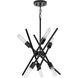 Astra 6 Light 22.57 inch Matte Black Chandelier Ceiling Light, Design Series