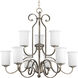 Stroll 9 Light 32 inch Pebbles Tier Chandelier Ceiling Light