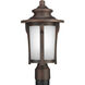 Pedigree 1 Light 16 inch Autumn Haze Outdoor Post Lantern