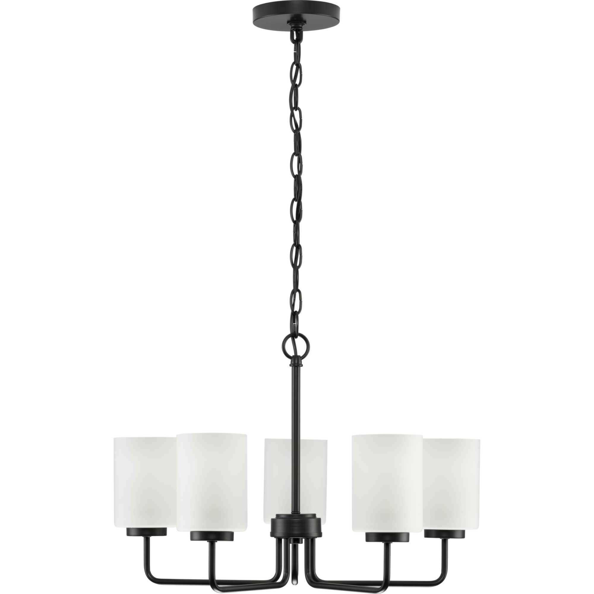 Merry 5 Light 22 inch Matte Black Chandelier Ceiling Light