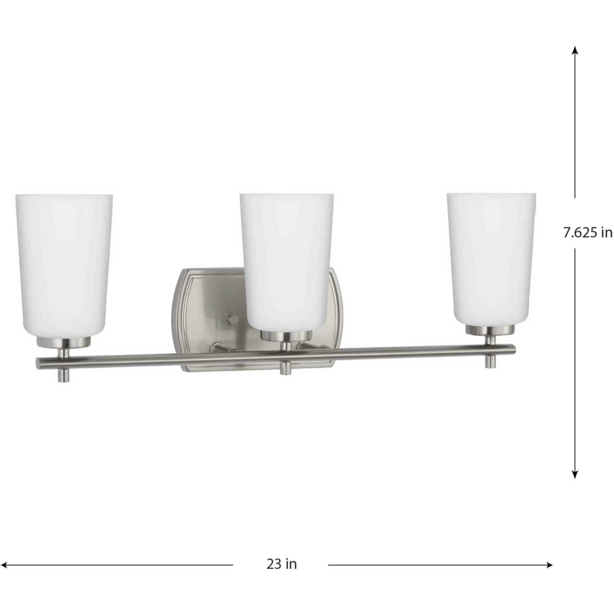 Adley 3 Light 23 inch Brushed Nickel Bath Vanity Light Wall Light