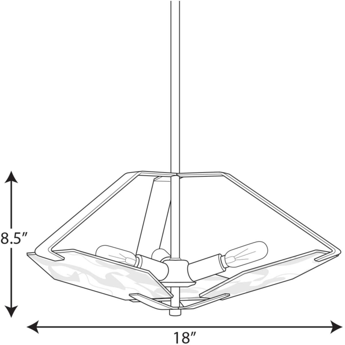 Rae 3 Light 18 inch Brushed Bronze Semi-Flush Mount Convertible Ceiling Light, Design Series