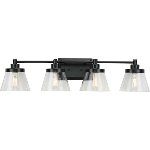 Hinton 4 Light 34 inch Matte Black Bath Vanity Wall Light