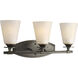 Cantata 3 Light 21.5 inch Forged Bronze Bath Vanity Wall Light
