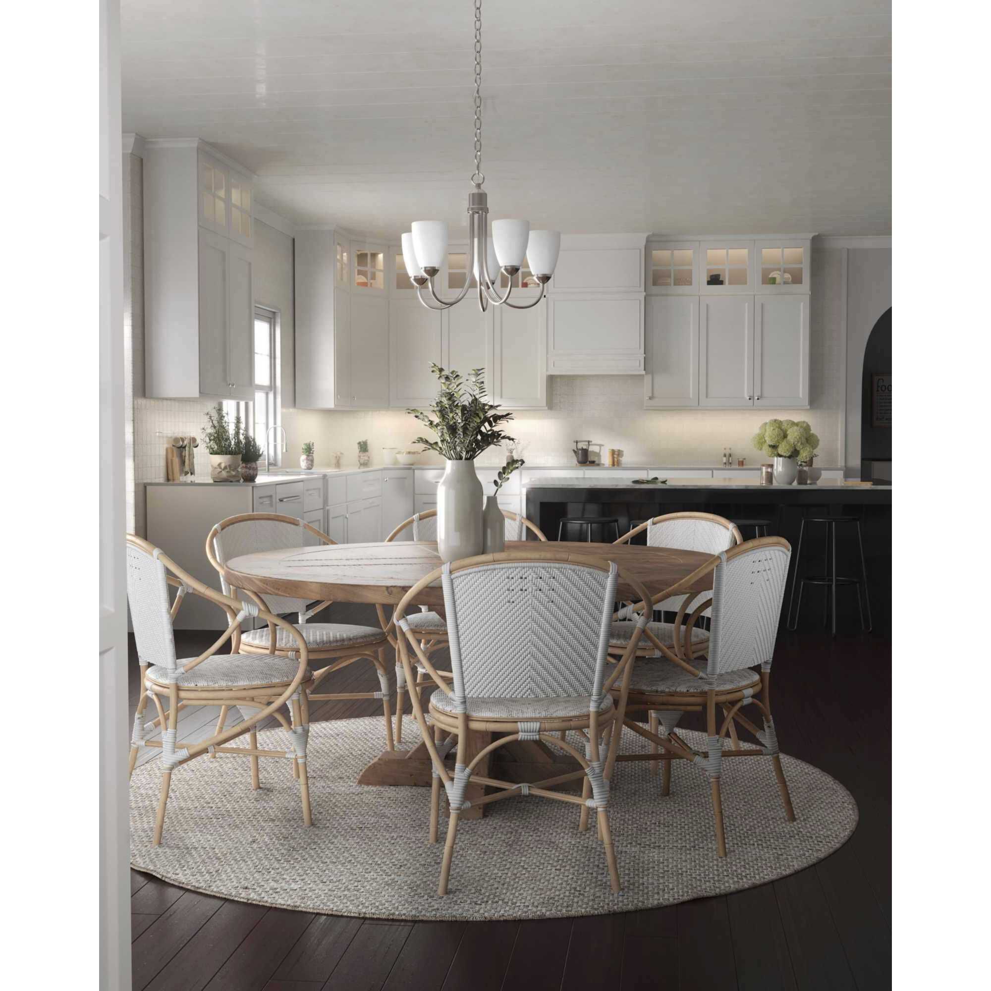 Gather 5 Light 21 inch Brushed Nickel Chandelier Ceiling Light in Bulbs Not Included, Standard