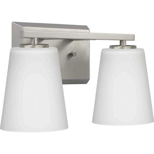 Vertex 2 Light 12.87 inch Brushed Nickel Bath Light Wall Light