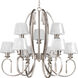 Dazzle 9 Light 36 inch Brushed Nickel Chandelier Ceiling Light