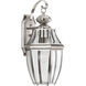New Haven 1 Light 18 inch Brushed Nickel Outdoor Wall Lantern, Medium