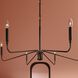 Pilar 6 Light 40 inch Matte Black Chandelier Ceiling Light