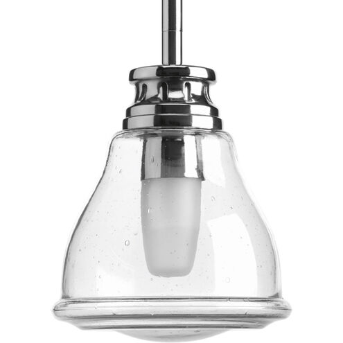 Academy 1 Light 5 inch Polished Chrome Mini-Pendant Ceiling Light in Clear Seeded Light Seeded Glass