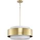 Silva 3 Light 22 inch Brushed Bronze Pendant Ceiling Light, Design Series