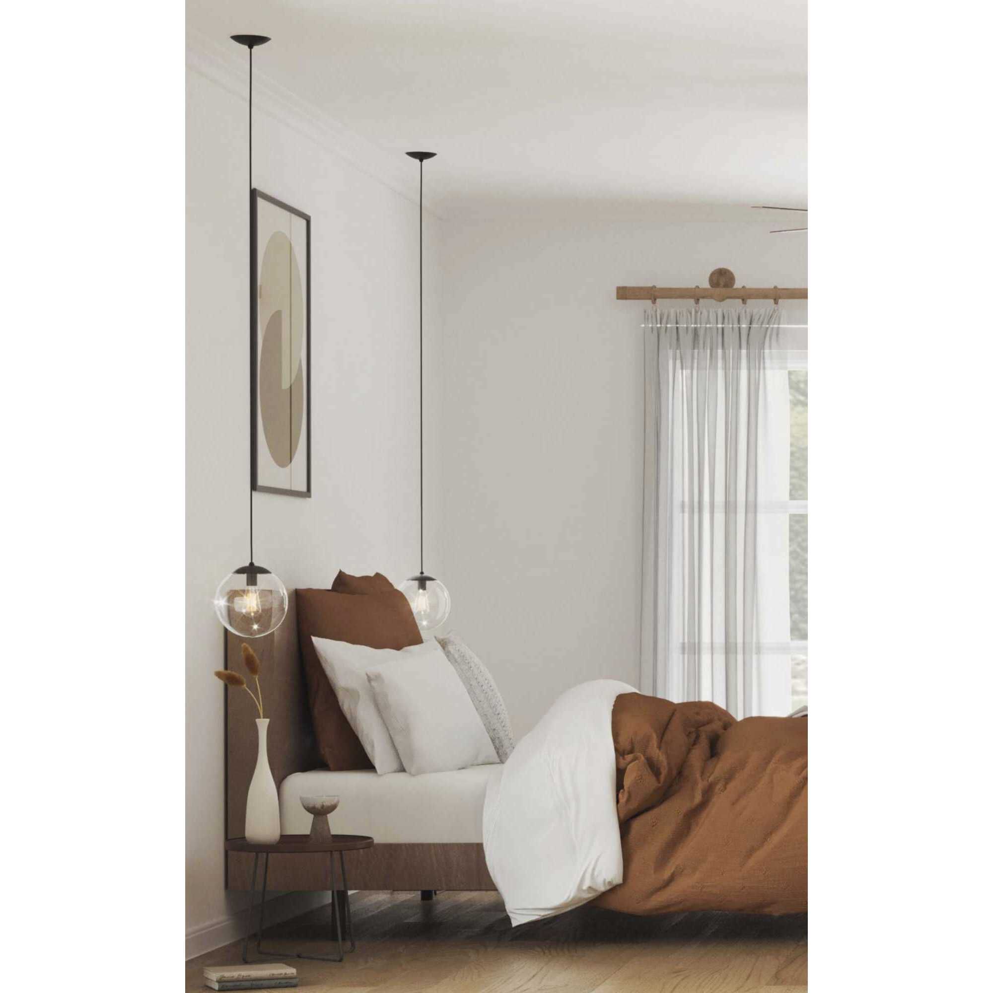 Atwell 1 Light 10 inch Matte Black Pendant Ceiling Light, Medium